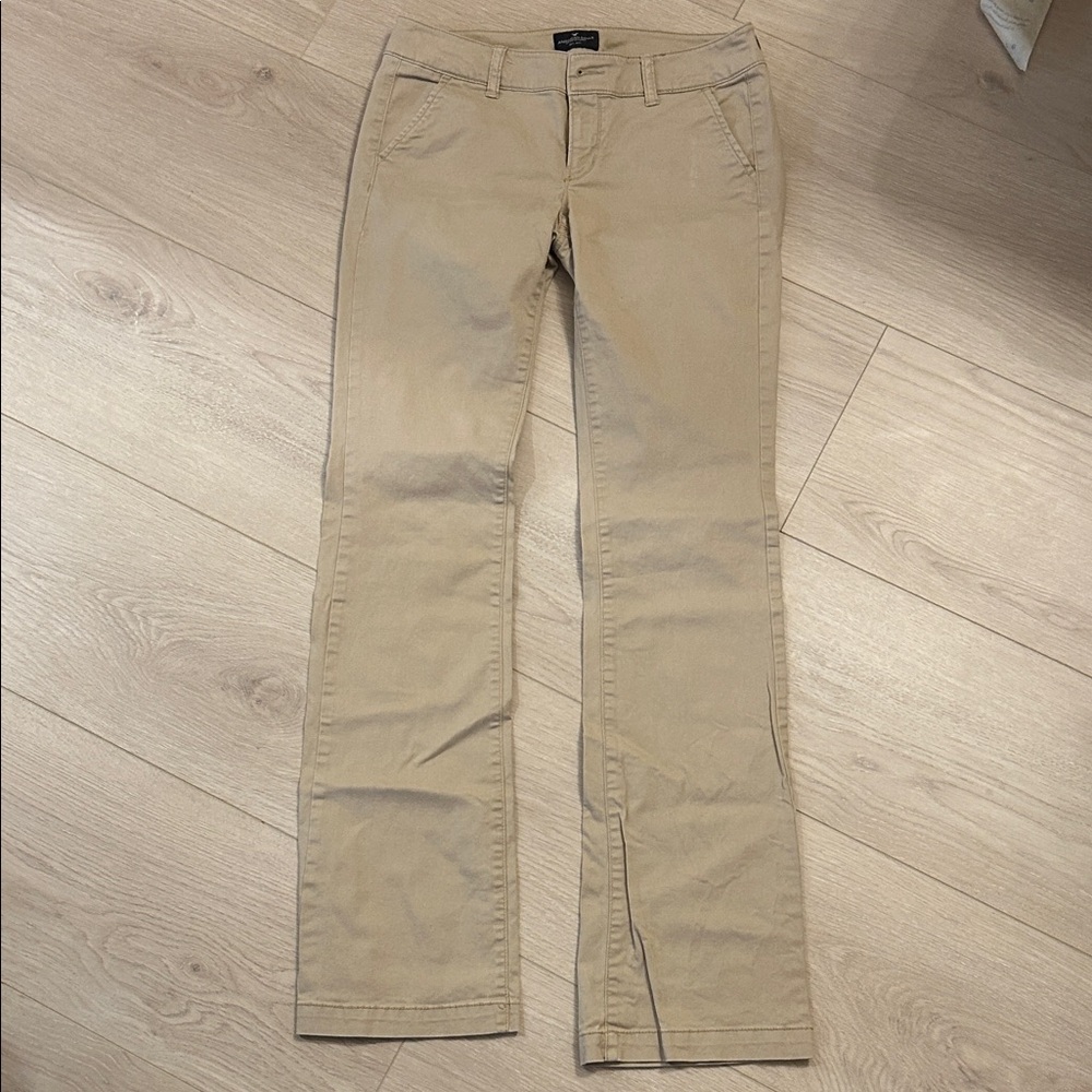 Women’s Cream |American Eagle | Low-Rise Pants | Kick Boot |